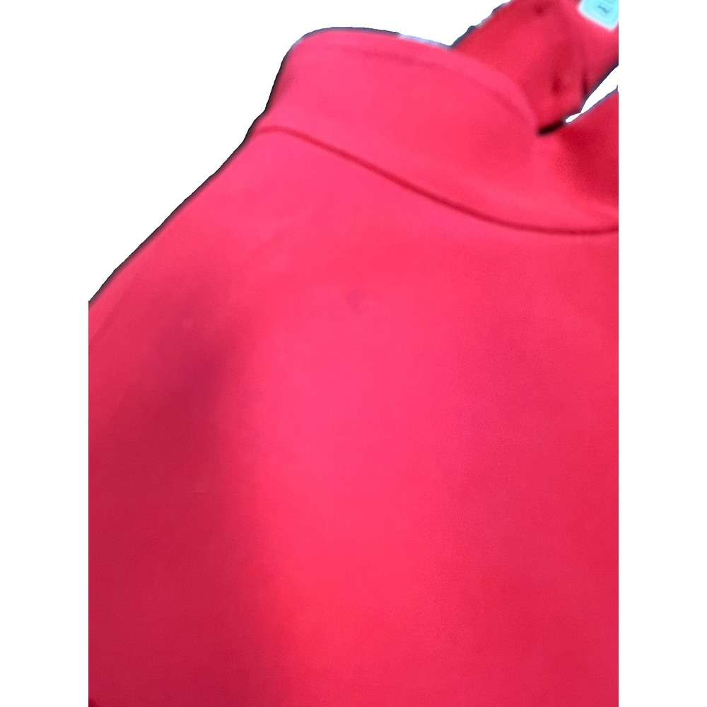Alice & Olivia Bailey Mini Dress Red Mock Neck V-Back Zip 3/4 Bell Sleeve SZ 8 - Picture 10 of 16
